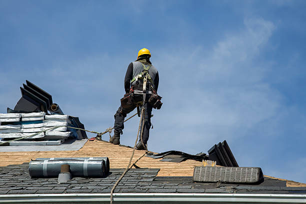 Professional Gutter Installation technician working in Crete, IL